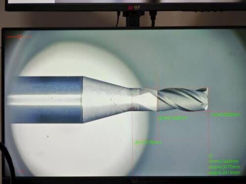 HEYI solid PCD end mill showing helical flute geometry for milling selection